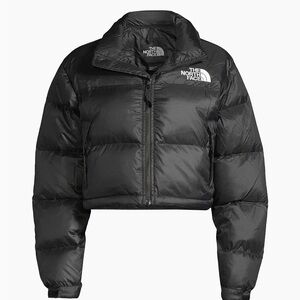 The North Face Women's Black Nuptse Short Puffer Jacket